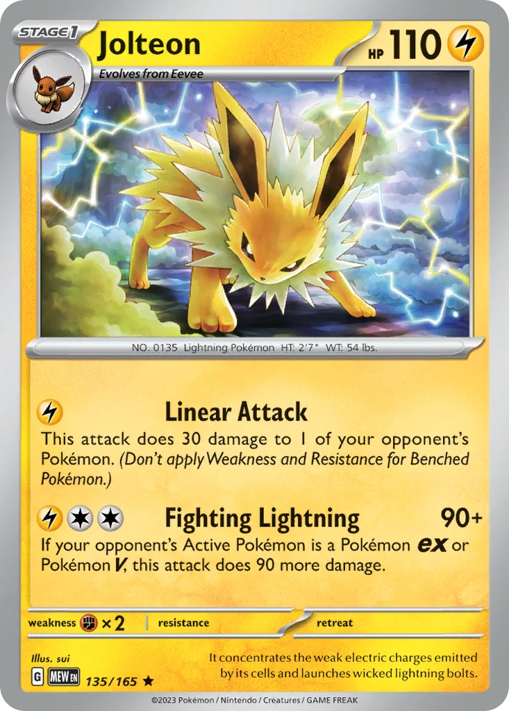 Jolteon 135/165 Rare