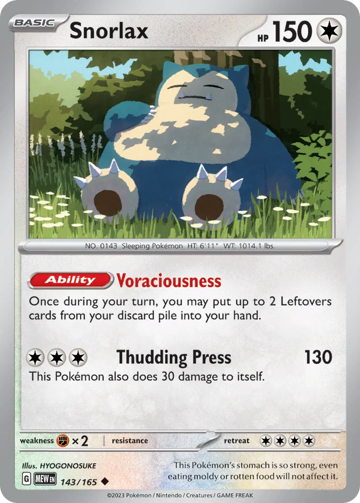 Snorlax 143/165 Uncommon