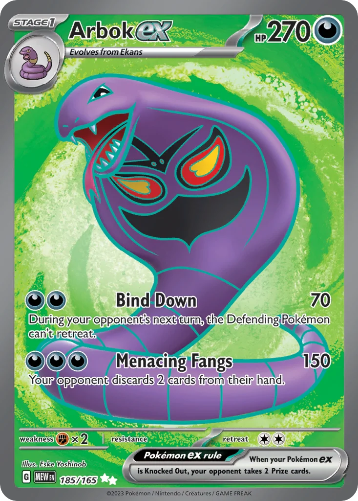 Arbok ex 185/165 Ultra rare