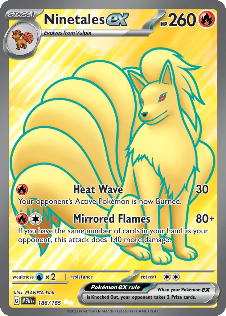 Ninetales ex 186/165 Ultra rare
