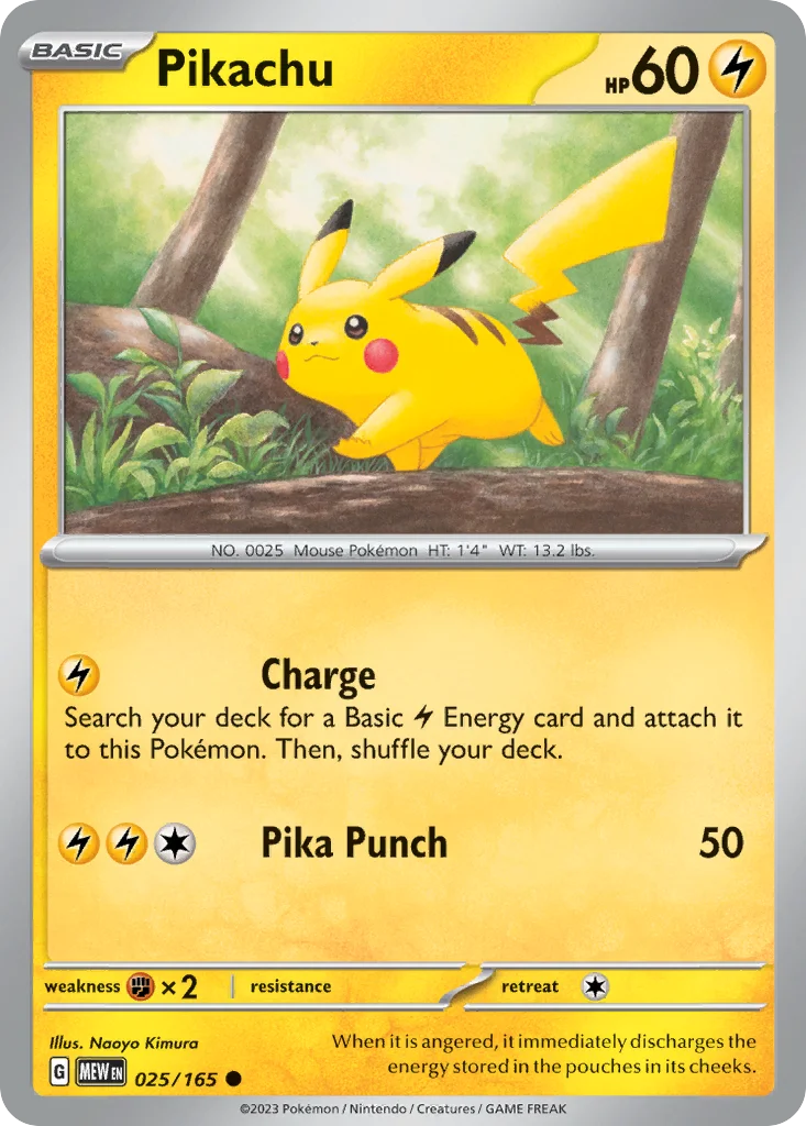 sv3pt5-25 Pikachu 025/165 Common