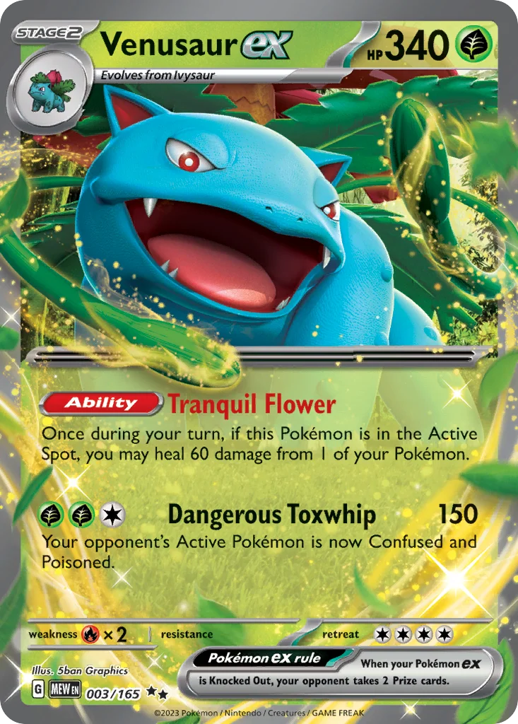 Venusaur ex 003/165 Double rare