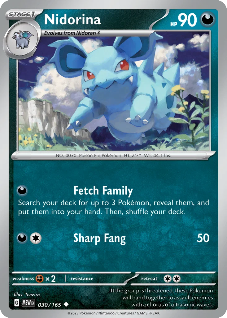 sv3pt5-30 Nidorina 030/165 Uncommon