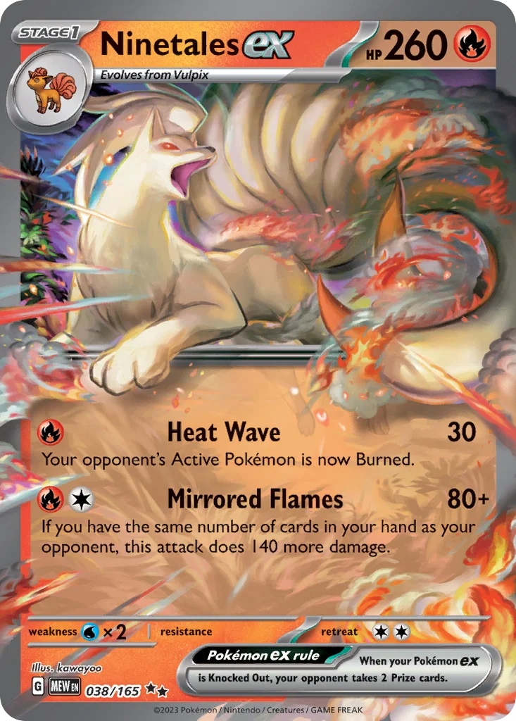 sv3pt5-38 Ninetales ex 038/165 Double rare