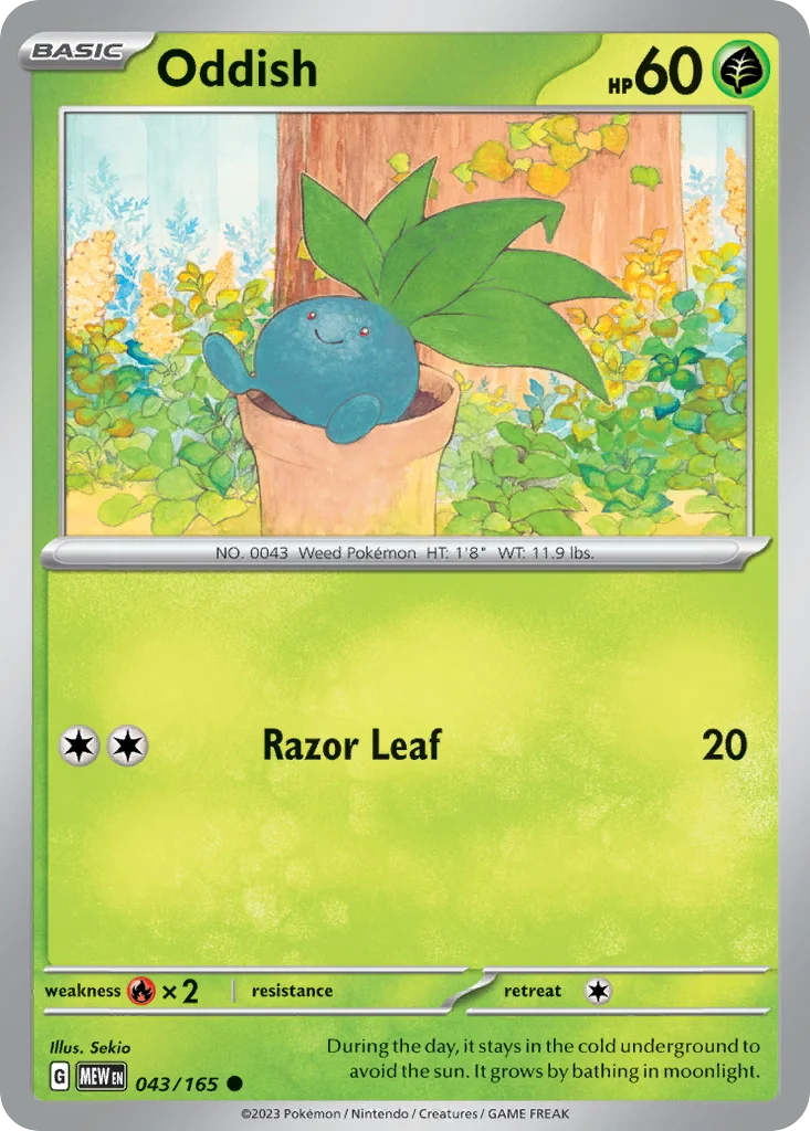 sv3pt5-43 Oddish 043/165 Common