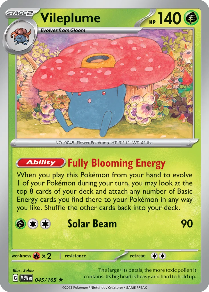 sv3pt5-45 Vileplume 045/165 Rare