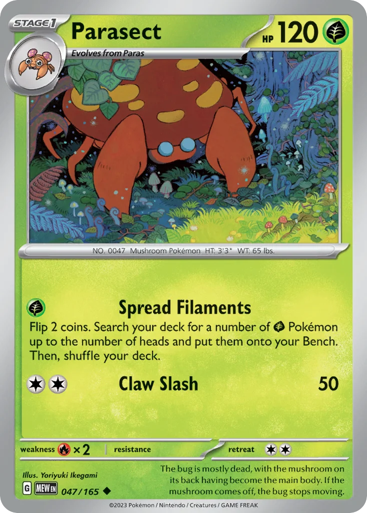 sv3pt5-47 Parasect 047/165 Uncommon