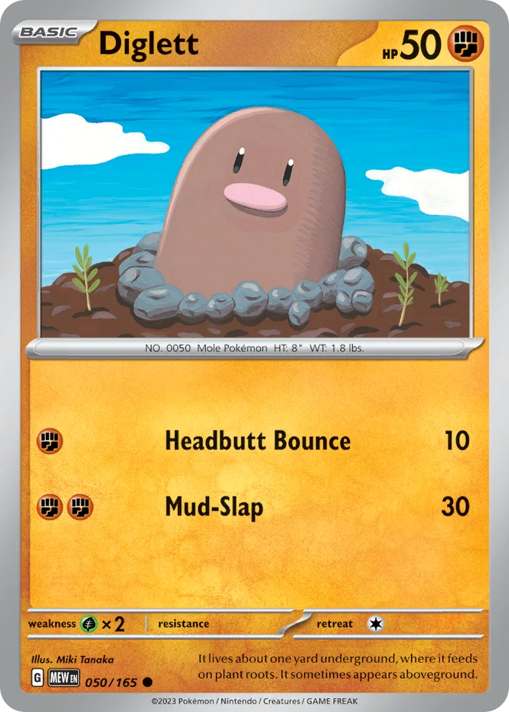 Diglett 050/165 Common
