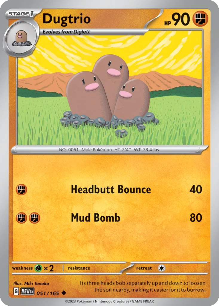 Dugtrio 051/165 Uncommon