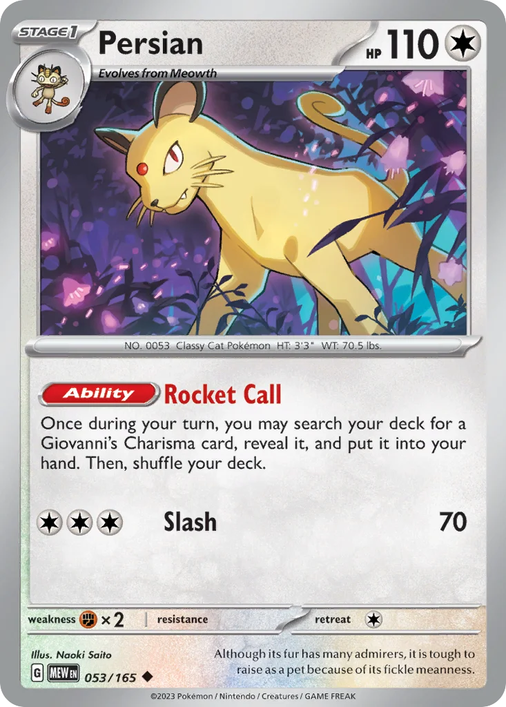 Persian 053/165 Uncommon