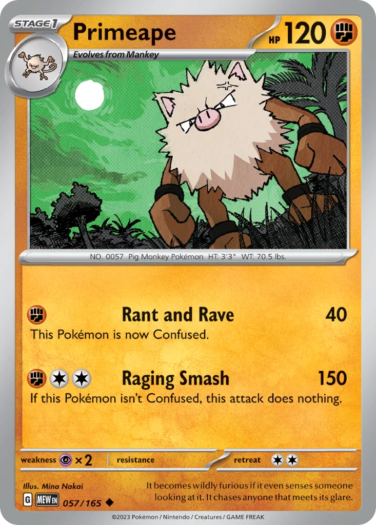 Primeape 057/165 Uncommon