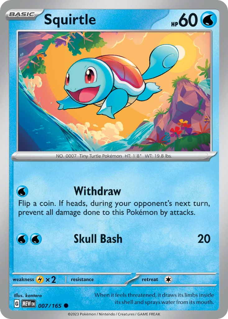 sv3pt5-7 Squirtle 007/165 Common