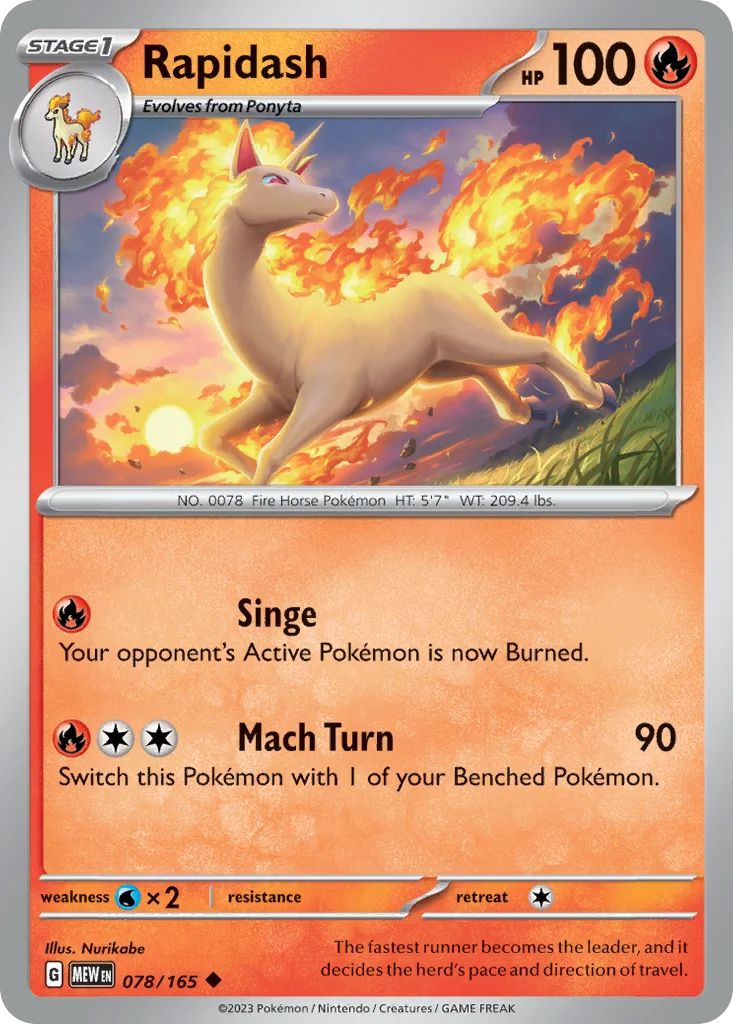 Rapidash 078/165 Uncommon