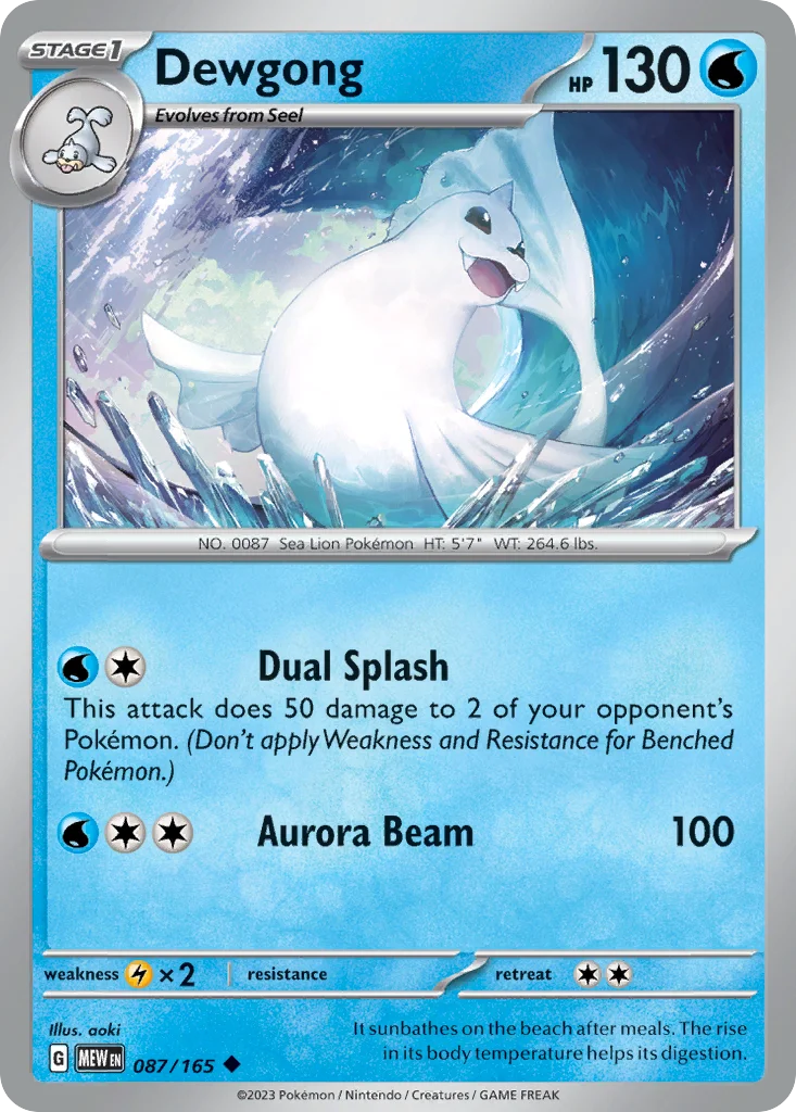 Dewgong 087/165 Uncommon