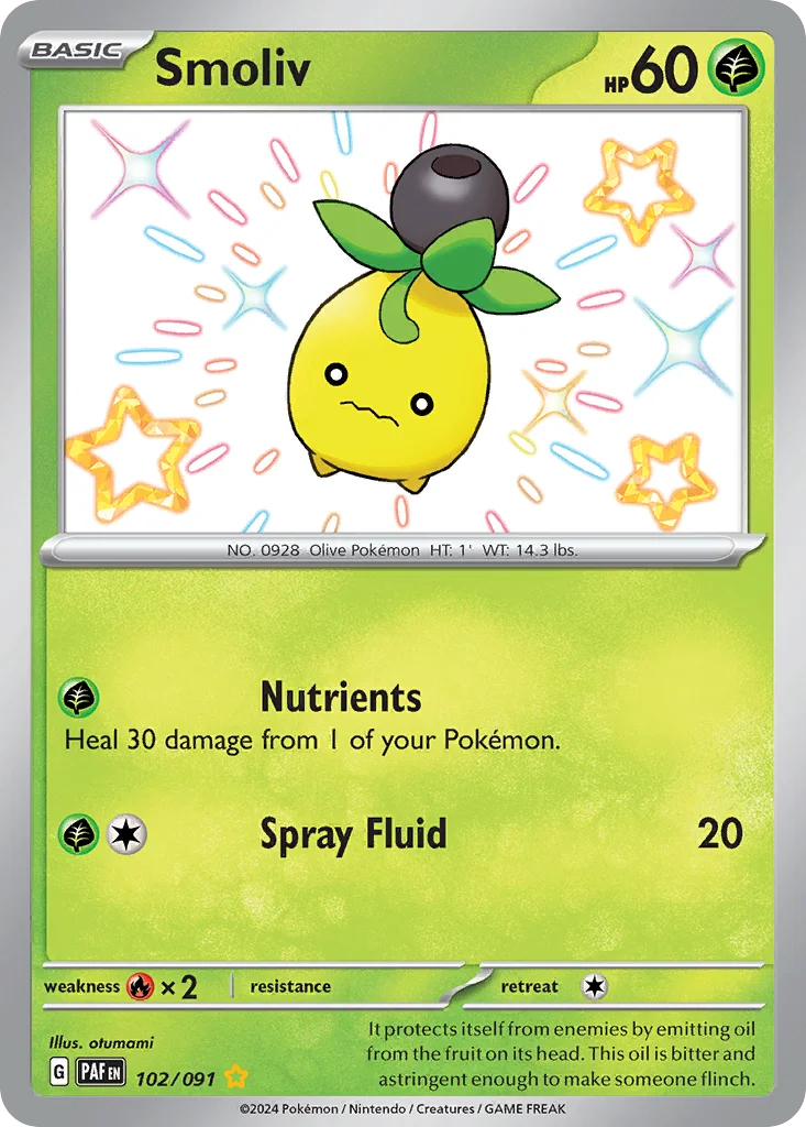 Smoliv 102/091 Shiny rare