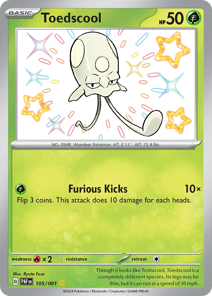 sv4pt5-105 Toedscool 105/091 Shiny rare