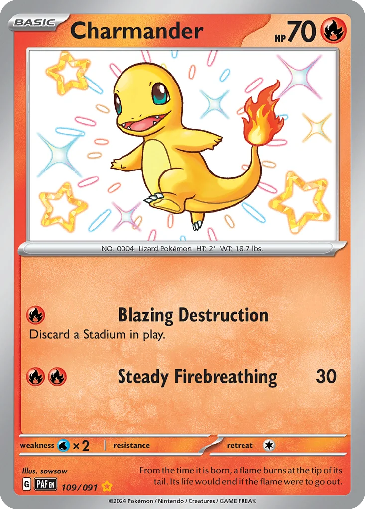 Charmander 109/091 Shiny rare