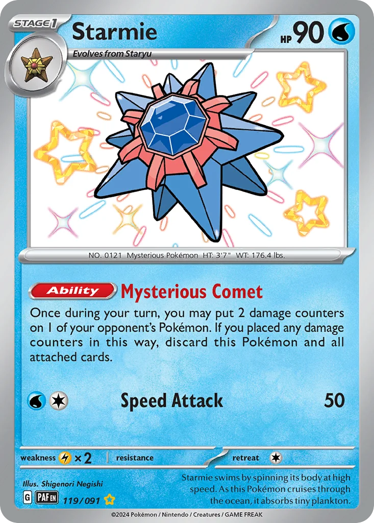 Starmie 119/091 Shiny rare