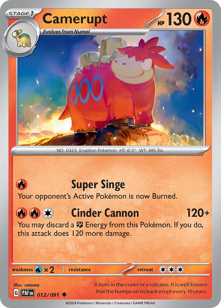 sv4pt5-12 Camerupt 012/091 Uncommon