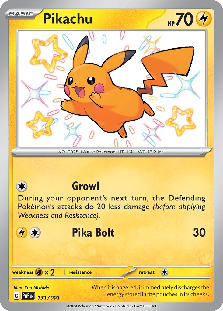 Pikachu 131/091 Shiny rare