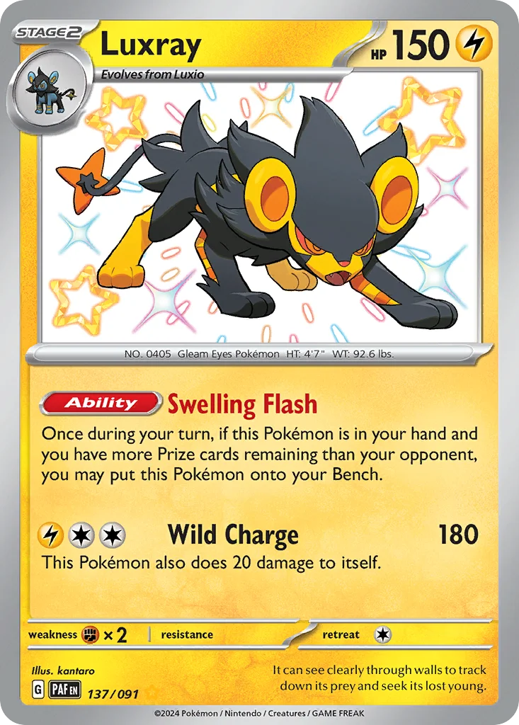 sv4pt5-137 Luxray 137/091 Shiny rare