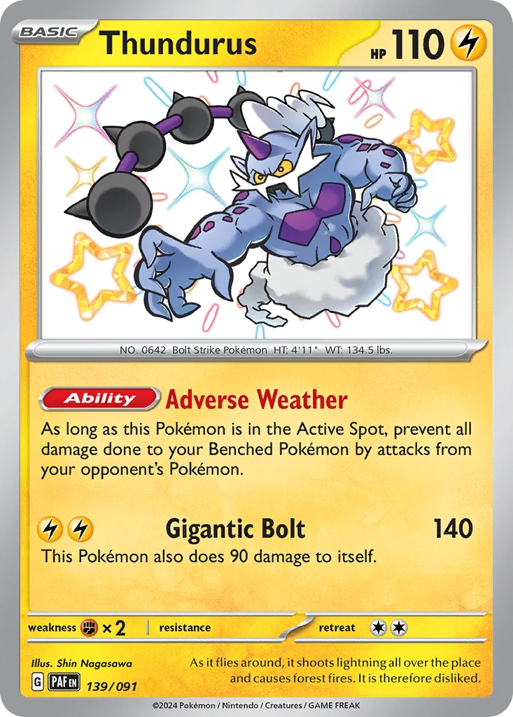 Thundurus 139/091 Shiny rare