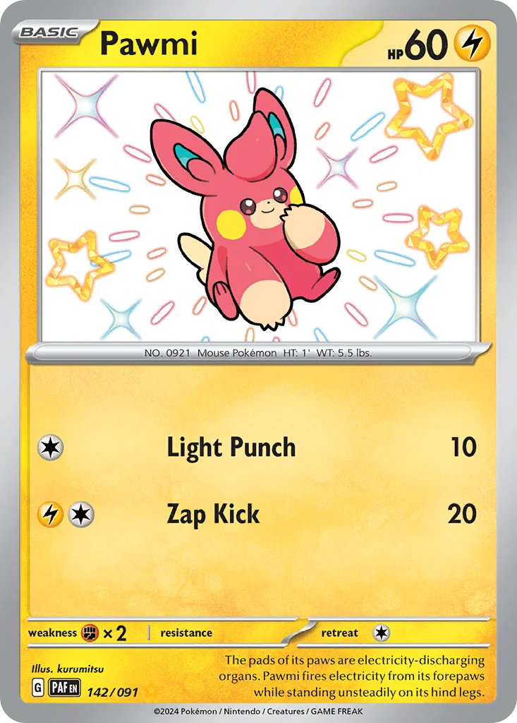 Pawmi 142/091 Shiny rare