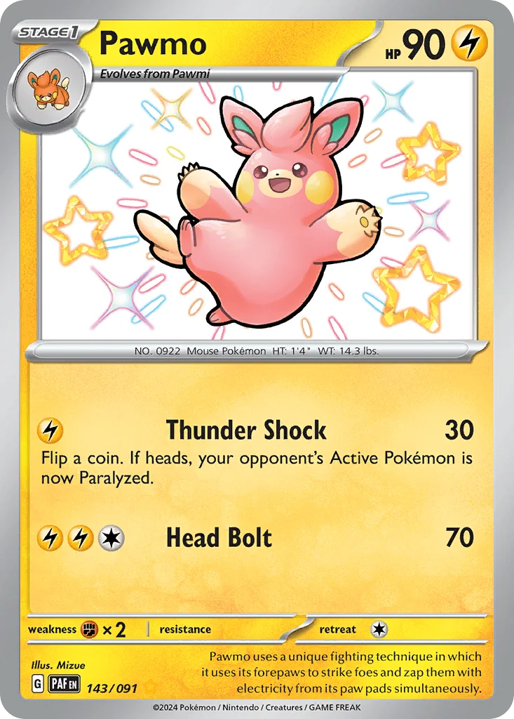 sv4pt5-143 Pawmo 143/091 Shiny rare