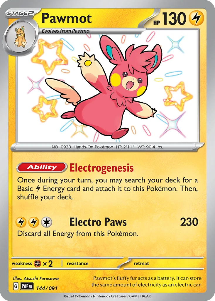 sv4pt5-144 Pawmot 144/091 Shiny rare