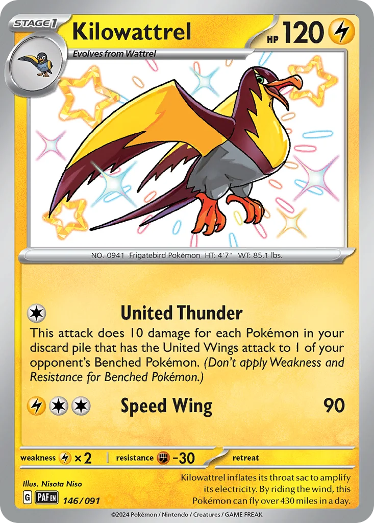 Kilowattrel 146/091 Shiny rare