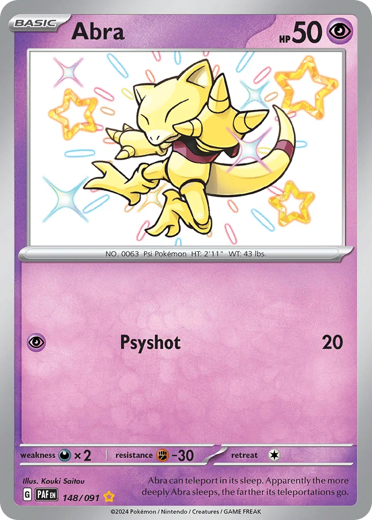 Abra 148/091 Shiny rare