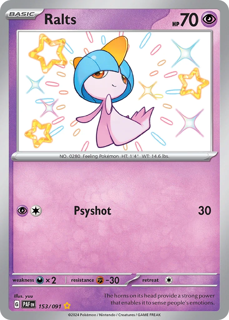 Ralts 153/091 Shiny rare