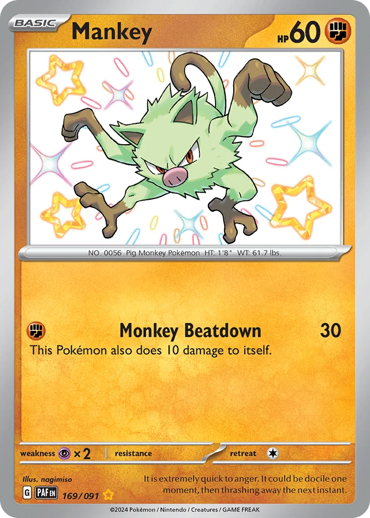 Mankey 169/091 Shiny rare