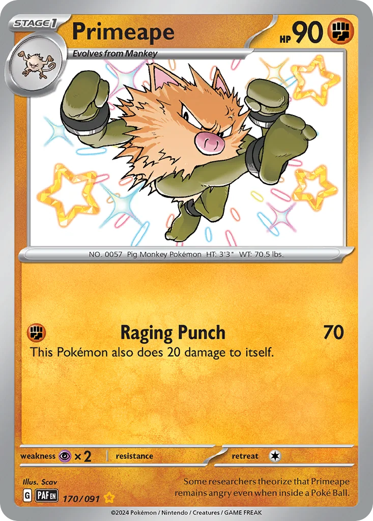 Primeape 170/091 Shiny rare