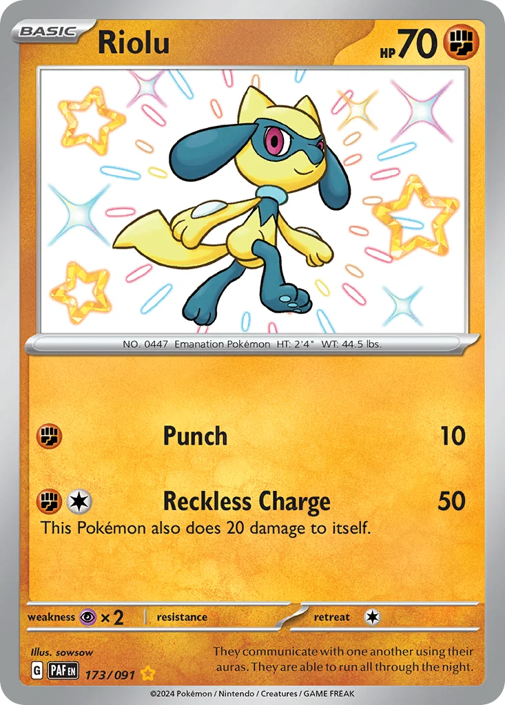Riolu 173/091 Shiny rare