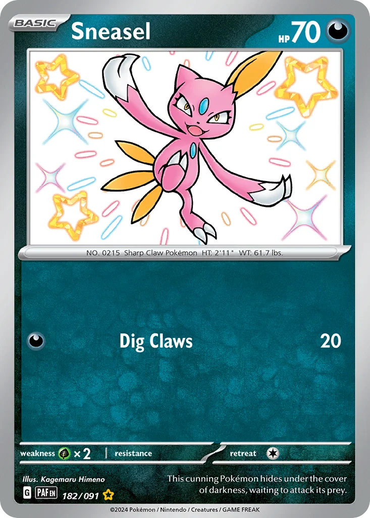 Sneasel 182/091 Shiny rare