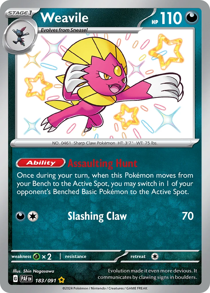 Weavile 183/091 Shiny rare
