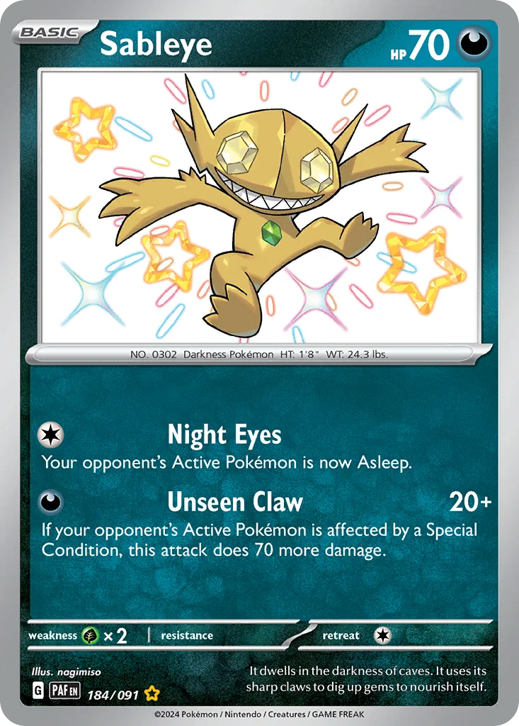 Sableye 184/091 Shiny rare