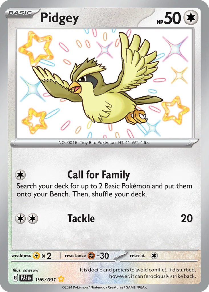sv4pt5-196 Pidgey 196/091 Shiny rare