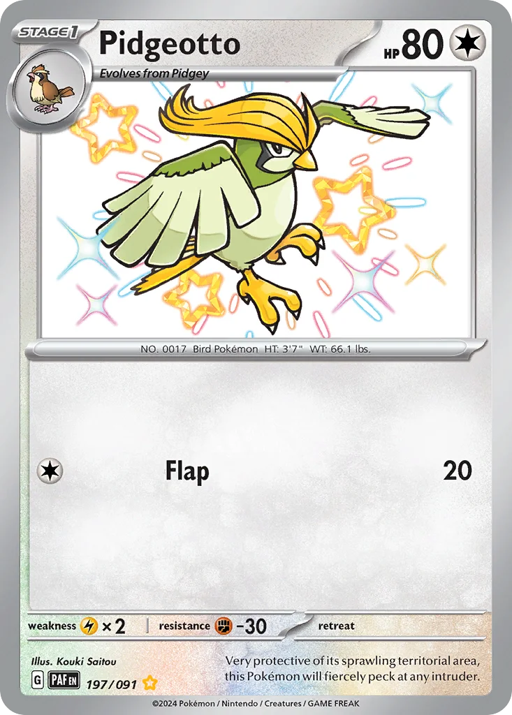 Pidgeotto 197/091 Shiny rare