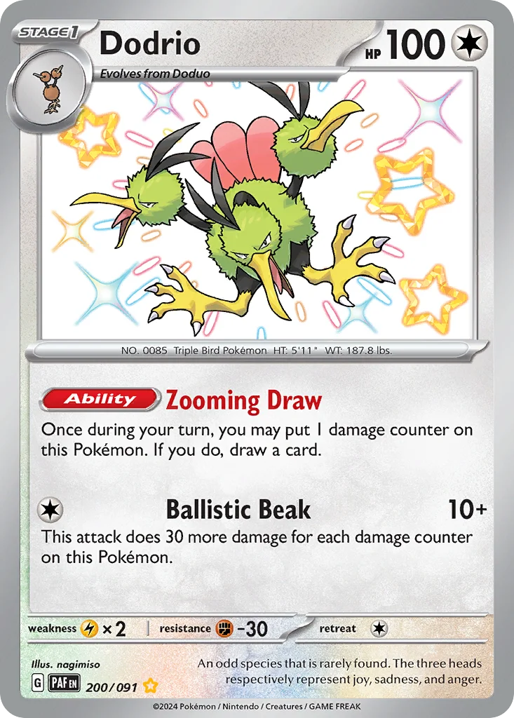 sv4pt5-200 Dodrio 200/091 Shiny rare
