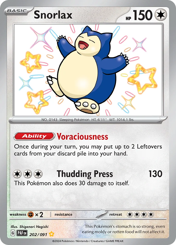 sv4pt5-202 Snorlax 202/091 Shiny rare