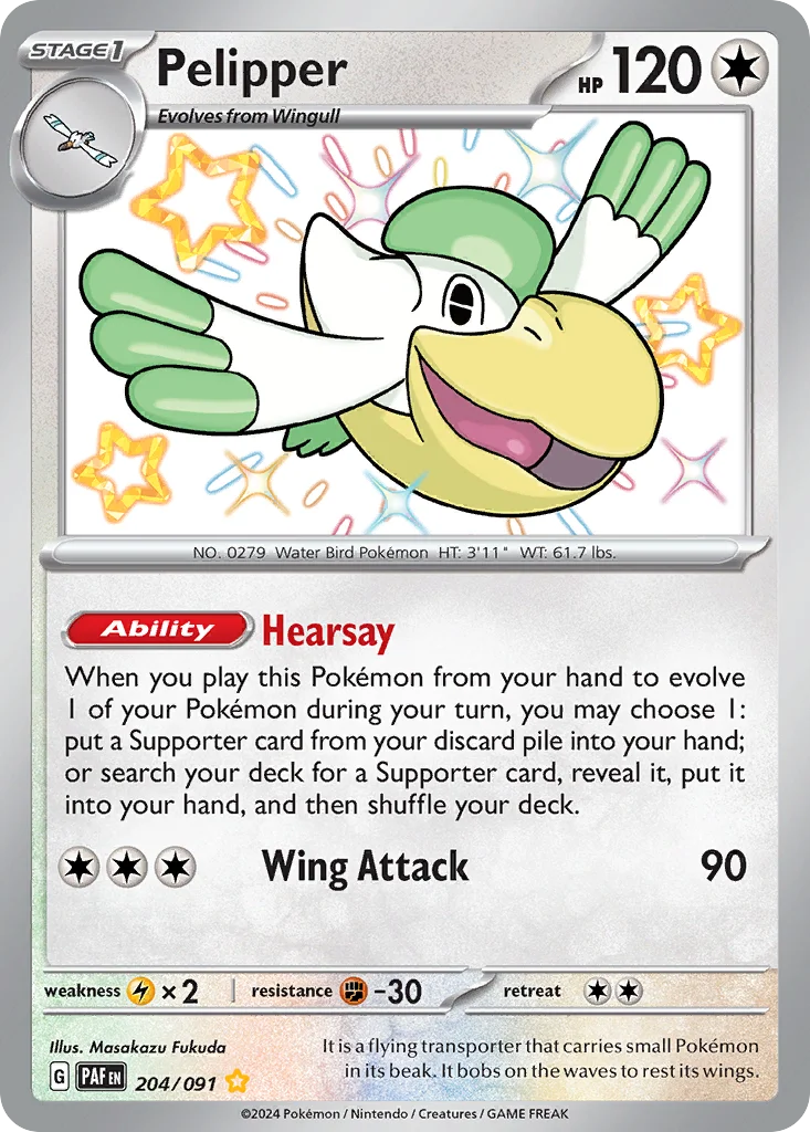Pelipper 204/091 Shiny rare