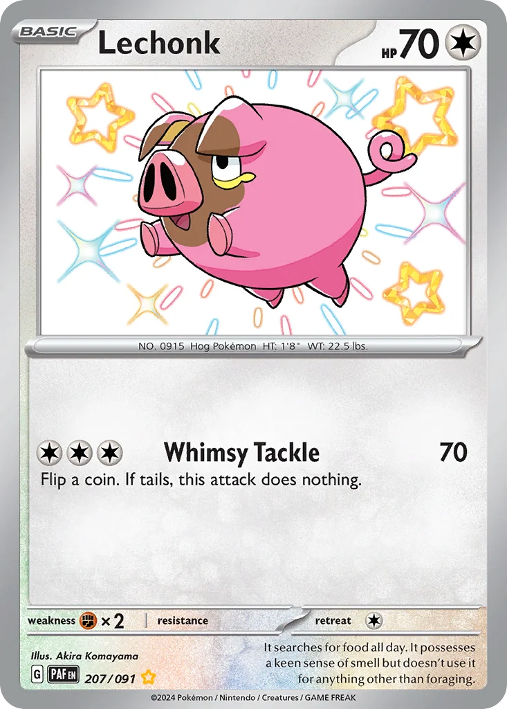 sv4pt5-207 Lechonk 207/091 Shiny rare