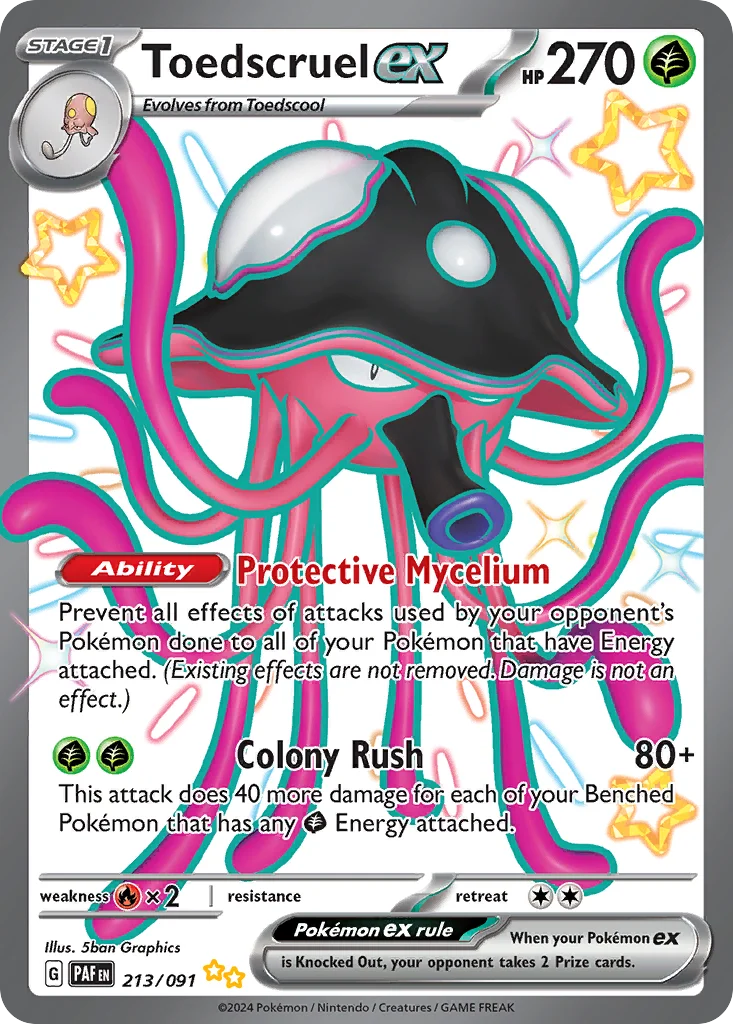 sv4pt5-213 Toedscruel ex 213/091 Shiny ultra rare