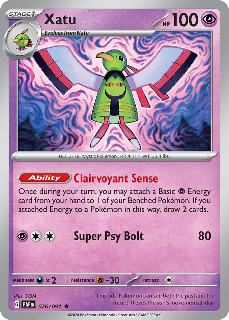 sv4pt5-26 Xatu 026/091 Rare