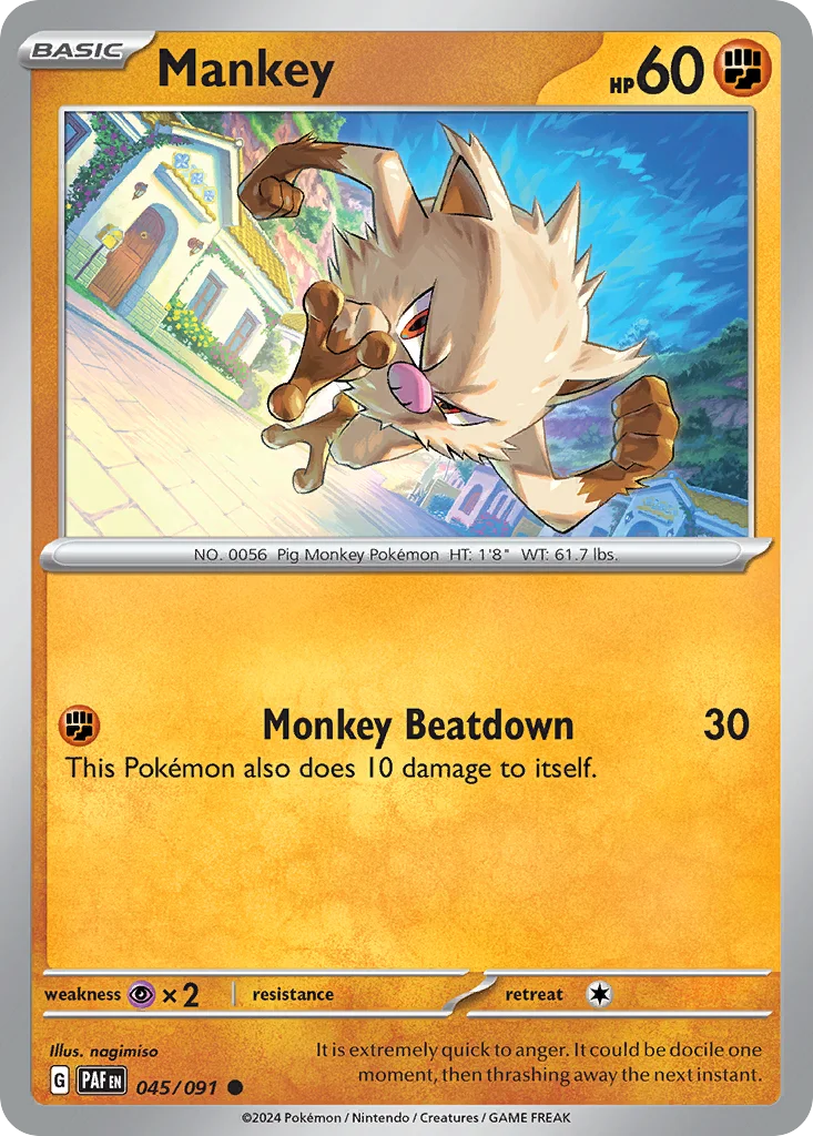 Mankey 045/091 Common