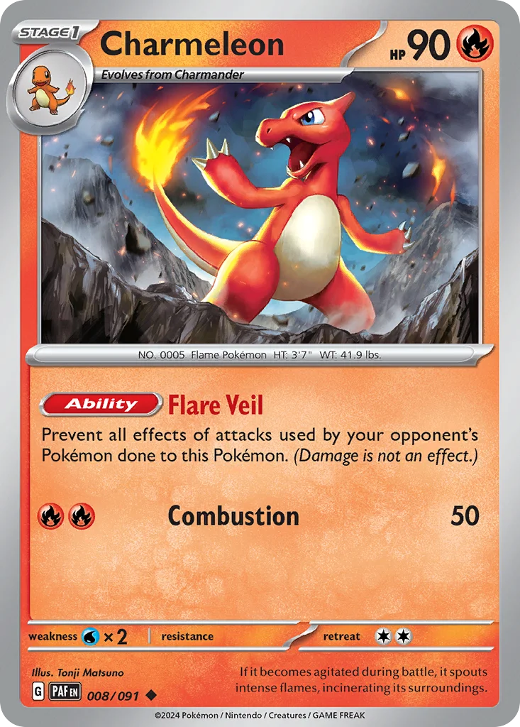 sv4pt5-8 Charmeleon 008/091 Uncommon