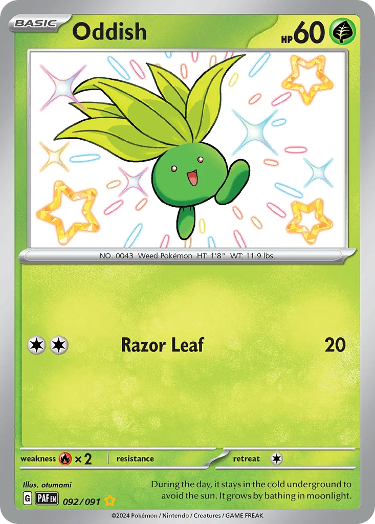Oddish 092/091 Shiny rare