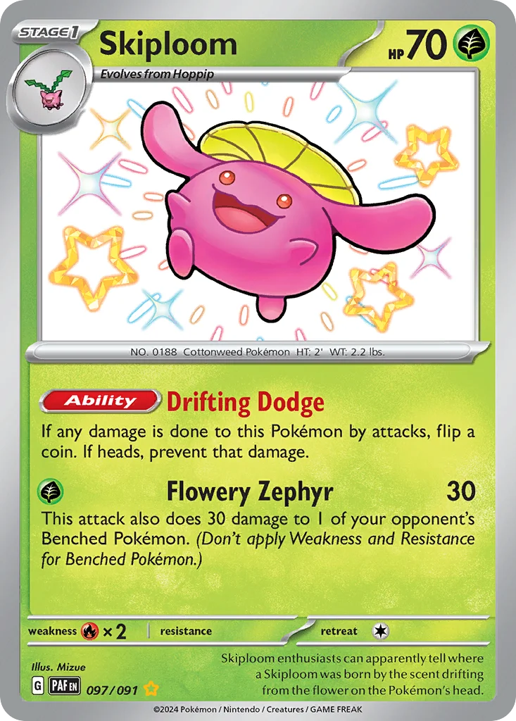 sv4pt5-97 Skiploom 097/091 Shiny rare